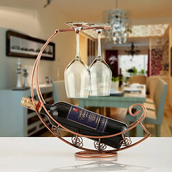 Wewoo Rangement de Cuisine Porte-bouteilles vin bateau pirate suspendus porte-verre à en métal européen créatif bar porte-support pour bouteille simple (Bronze)