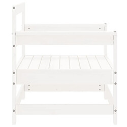 Maison Chic Lot de 2 Chaises de jardin,Fauteuil d'extérieur blanc bois massif de pin -MN16262 pas cher