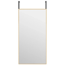 vidaXL Miroir de porte Doré 40x80 cm Verre et aluminium