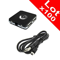 Lot x100 Mini Hub USB Point of View 4 Ports USB 2.0 Cable PC Portable NEUF - Occasion