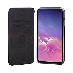 Color Block Étui Folio pour Samsung Galaxy S10e G970 avec Porte-Cartes Noir