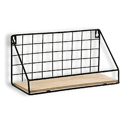 Étagère Grille Métal Bois MDF (10,5 x 14 x 28,5 cm) 