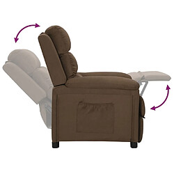 vidaXL Fauteuil inclinable Marron Tissu pas cher