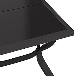 Acheter vidaXL Table de jardin Gris et noir 140x70x70 cm Acier et verre