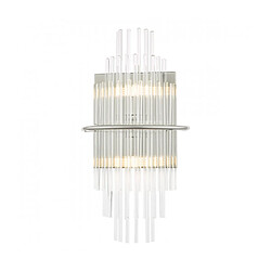 Luminaire Center Applique design Lukas Chrome poli,verre 2 ampoules 48cm