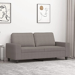 vidaXL Canapé à 2 places Taupe 140 cm Tissu