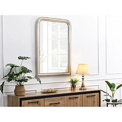 Vente-Unique Miroir style vintage en bois de paulownia - L. 80 x H. 110 cm - Champagne - HELOISE