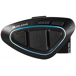 Midland BTX2 Pro S LR Intercom Bluetooth Circum-Auriculaire Suppression du Bruit Compact Etanche Portée 1.6km Noir