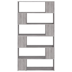 Maison Chic Armoire de livres - Bibliothèque - Séparateur de pièce sonoma gris 100x24x188 cm -GKD46665 pas cher