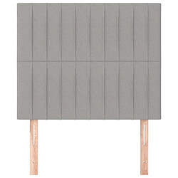 Avis Maison Chic Lot de 2 Têtes de lit design pour chambre - Décoration de lit Gris clair 100x5x78/88 cm Tissu -MN35858