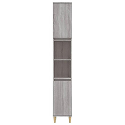 vidaXL Armoire de bain sonoma gris 30x30x190 cm bois d'ingénierie pas cher