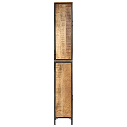 Avis vidaXL Armoire de salle de bain 40x27x180 cm fer et bois de manguier