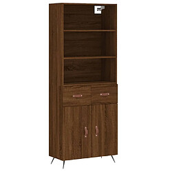 Maison Chic Buffet,Meuble de Rangement,commode pour salon,Cuisine Chêne marron 69,5x34x180 cm Bois d'ingénierie -MN73072