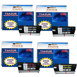 T3Azur 4 Toners Lexmark C736H1KG / C736H1CG / C736H1MG / C736H1YG - Compatible 