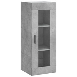 Acheter vidaXL Buffet haut Gris béton 34,5x34x180 cm Bois d'ingénierie