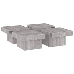 Avis vidaXL Table basse Sonoma gris 90x90x28 cm Bois d'ingénierie