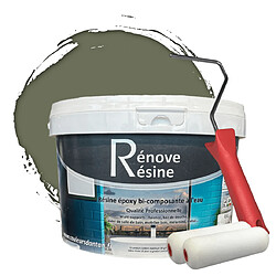 Pok Peinture Résine multisupport Intérieur 0,5L Peinture Résine multisupport Intérieur 0,5L - Faïence, Carrelage, Douche, Baignoire 5m² - RAL 7003 Gris mousse + Kit d'application OFFERT