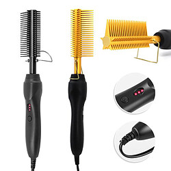 Presse à Chaud Peigne Brosse Portable Pour Cheveux Afro Hommes Femmes AU Or