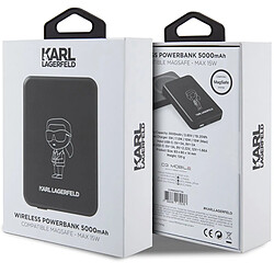 Riffi Karl Lagerfeld 15W Fast 5000mAh 1x USB-C Power Bank with MagSafe Ikonik series Black pas cher