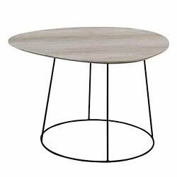 Paris Prix Table d'Appoint Design Gigogne Ovale 69cm Naturel