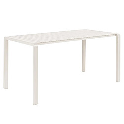 Mes Table de jardin 168,5x87,2x75 cm en aluminium blanc - VONDEL