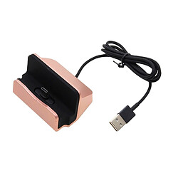 Wewoo Dock de charge or rose pour Huawei 6P, LG 5X, Google 5X / 6P, 1S / Le 1 Pro, Xiaomi 4C, Microsoft Lumia 950 / 950X, Nokia N1 USB-C / Type-C 3.1 données de synchronisation / Chargeur Dock de