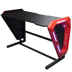 Bureau Gamer Rétro Eclairé LED Largeur 1m25 - E-BLUE - EGT002 pour Gaming et Arènes E-Sport