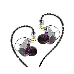 LUUCOZK Écouteurs de musique HiFi Moving Iron TRN ST1 Écouteurs intra-auriculaires filaires détachables Casque de sport-Violet