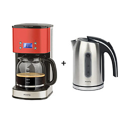 HKOENIG BO17 + MG30 ROUGE BOUILLOIRE 1.7 ET CAFETIERE PROGRAMMABLES HKOENIG