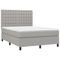 Avis Sommier à lattes,Cadre à lattes de lit et matelas et LED pour Adulte Gris clair 140x190 cm -MN33372