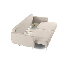 Lisa Design Charlie - canapé droit 3 places - convertible avec coffre - en tissu