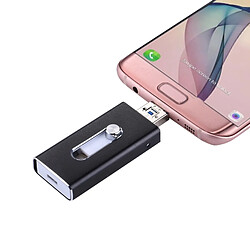 Wewoo Clé USB noir pour iPhone et iPad & iPod la plupart des smartphones Android PC 3 en 1 USB 2.0 Lightning 8 broches Micro USB 32 Go Flash Drive, pas cher