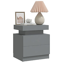 Avis Maison Chic Table de chevet Table de Nuit Meuble de Rangement Gris 45x35x52 cm Aggloméré