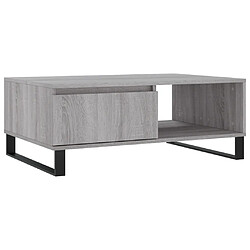 vidaXL Table basse sonoma gris 90x60x35 cm bois d'ingénierie