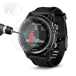 Wewoo Film protecteur écran pour Garmin Fenix 3 HR Smartwatch 0.2mm 9 H Dureté de Surface 2.15 D Antidéflagrant Verre Trempé d'Écran 2 PCS 