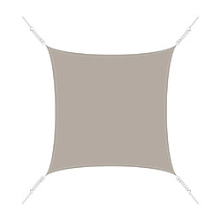 Easy Sail Voile d'ombrage carrée 3x3m taupe.