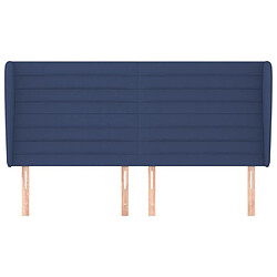 Avis Maison Chic Tête de lit scandinave avec oreilles,meuble de chambre Bleu 203x23x118/128 cm Tissu -MN16880