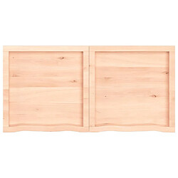 Avis vidaXL Étagère murale 120x60x(2-6) cm bois de chêne massif non traité