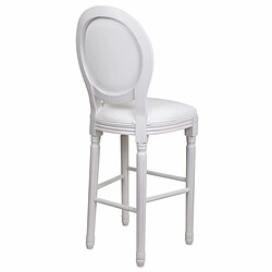 Tabouret Alexandra House Living Blanc Polyuréthane 46 x 116 x 52 cm pas cher