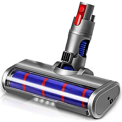 Qumox Brosse Compatible pour Dyson V7 V8 V10 V11 V15 V16, Brosse Turbo de Nettoyage à Entraînement Direct Acessoire avec 4 Lumières LED