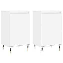 Maison Chic Ensemble de 2 Buffets,commode,console pour rangement blanc 40x35x70 cm bois d’ingénierie -MN91614