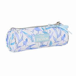 Trousse d'écolier cylindrique Frozen Memories Argenté Lila (20 x 7 x 7 cm)