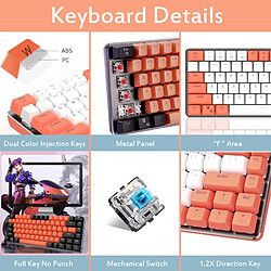 Avis Universal Clavier de jeu mécanique à 82 touches filaire Blanc rétroéclairé Bleu/Noir/Rouge/Marron Arbre mécanique Clavier PC de bureau pour ordinateur portable | Arbre rouge pour clavier