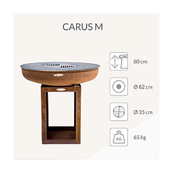 Remundi Barbecue brasero en acier Carus Diamètre 82 cm Hauteur 80 cm.