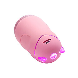 Universal Haut-parleur Bluetooth portable mini sans fil Lumière LED Haut-parleur Funny Cat Support TF Subwoofer Column Bluetooth | Haut-parleur portable (rose)