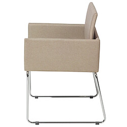 Beliani Chaise de salle à manger GOMEZ Set de 2 Tissu Beige pas cher