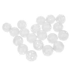 Acheter 20 pièces Boules de golf en plastique perforées Perforated Practice Training Ball White