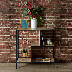 Acheter The Home Deco Factory Etagère Edison - H. 79,50 cm - Noir et imitation Bois