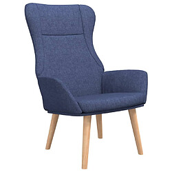 Maison Chic Chaise de relaxation | Fauteuil relax Bleu Tissu -GKD25968