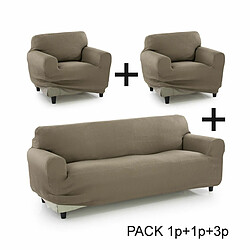 Housse de canapé Sofakover Pocket Trio Romeo 3 Unités - Lin